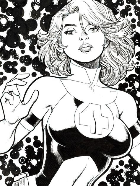 Arthur Adams - Susan Storm '90 costume Comic Art Arthur Adams Art, Susan Storm, Art Adams, Arthur Adams, Mike Jackson, George Perez, Silver Surfer, Art Gallery Room, Selling Artwork