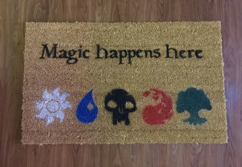 Nerdy Decor, Nerd Decor, Nerd Room, Magic Crafts, Geek Crafts, Gathering Room, Magic The Gathering Cards, Nerd Love, Paint Acrylic