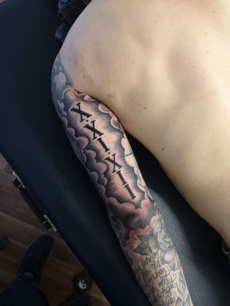 #CoolTattoos #TattooArt #InkMaster #TattooDesigns #InkedUp #TattooLovers #InkInspiration #TattooIdeas #CreativeInk #TattooStyle Vertical Bicep Tattoo, Men Back Of Arm Tattoo, Mens Back Of Arm Tattoo, Bicep Tricep Tattoo Men, Word Leg Tattoos Men, Best Half Sleeve Tattoos Men Upper Arm, Faith Bigger Than Fear Tattoo, Inner Muscle Arm Tattoo, Back Bicep Tattoo Men