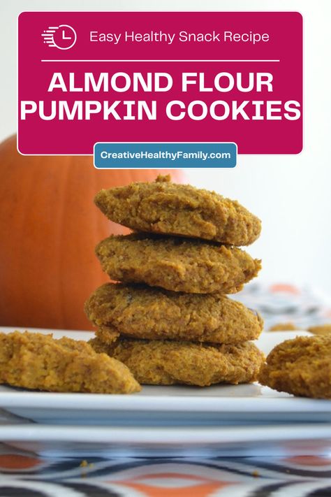 Almond Flour Pumpkin Cookies, Healthy Pumpkin Recipes Low Calories, Pumpkin Almond Flour, Almond Flour Pumpkin, Gluten Free Cookie Bars, Pumpkin Cookies Recipe, Gluten Free Pumpkin Cookies, Pumpkin Cookies Healthy, Fun Snack Ideas