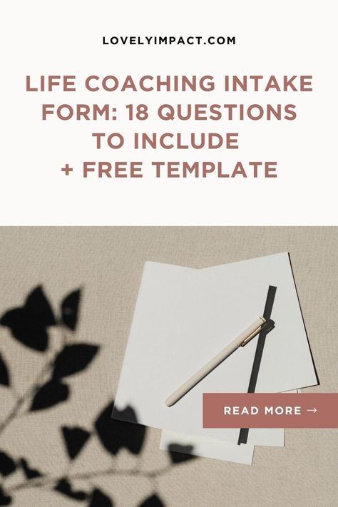 A life coaching intake form is the perfect tool to help your clients start gaining insights and understanding their world. Learn how to create your own. ❤ Life Coaching Intake Form: 18 Questions to Include + Free Template by Lovely Impact | life coaching tools, life coaching tools worksheets free, life coaching worksheets, coaching documents, life coach printables Coaching Intake Form, Life Coach Intake Form, Life Coaching Tools Worksheets Free, Coaching Tools Worksheets, Coaching Membership, Nurse Coaching, Create Your Own Life, Life Coaching Worksheets, Coaching Worksheets