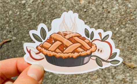 Apple Pie Tattoo, Apple Pie Drawing, Apple Pie Illustration, Apple Pie Art, Baking Drawing, Pie Drawing, Pies Art, Baked Apple Pie, Kid Art