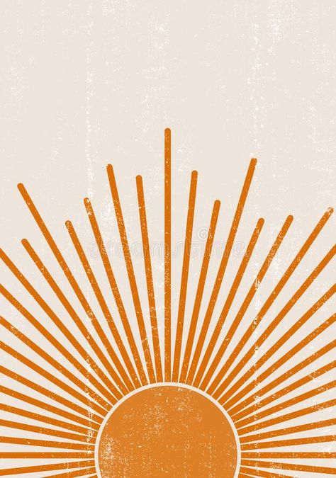 Boho Sunset, Boho Background, Orange Wallpaper, Bohemian Art, Canvas Texture, Poster Size, Beautiful Artwork, Wall Printables, Posters Art Prints