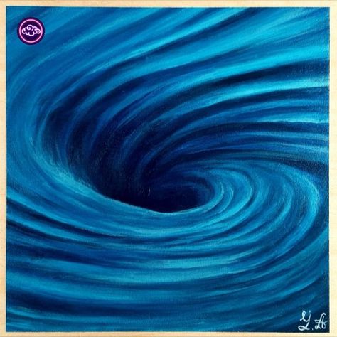 💲 Price : 110 € (~115 $) 📏 Dimensions : 19,5 x 19,5 x 1,7 cm (7,7 x 7,7 x 0,7 in) 🌊 This painting represents a close-up of the middle of a vortex. Original fine art 100% hand-painted and signed by the artist in the front and the back sides. This is not a print It is an ideal gift for a new home, for friends and family. Water Vortex Art, Whirlpool Painting, Painting Knife, Painting On Wood Panel, Acrylic Painting On Wood, Acrylic Paint On Wood, Site Analysis, Sweet Art, Dark Turquoise