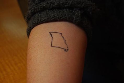 Missouri Tattoo Ideas, Missouri Tattoo, Family First Tattoo, Terrible Tattoos, State Tattoos, Southeast Missouri, Scene Tattoo, Pride Tattoo, Anchor Tattoo Design