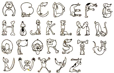 A for Akita, B for Beagle ... New way to learn ABCD... ;)  #DogsBreeds #Petsworld Dog Alphabet, Alfabet Font, Letter Templates Free, Applique Letters, Alfabet Letters, Typography Alphabet, Alphabet Images, Animal Letters, Alphabet A