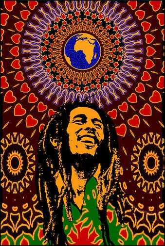 Bob Marley Tapestry, Homescreen Design, World Tapestry, Hippie Posters, Bob Marley Art, Ios Homescreen, Psy Art, Hippie Painting, Happy Hippie