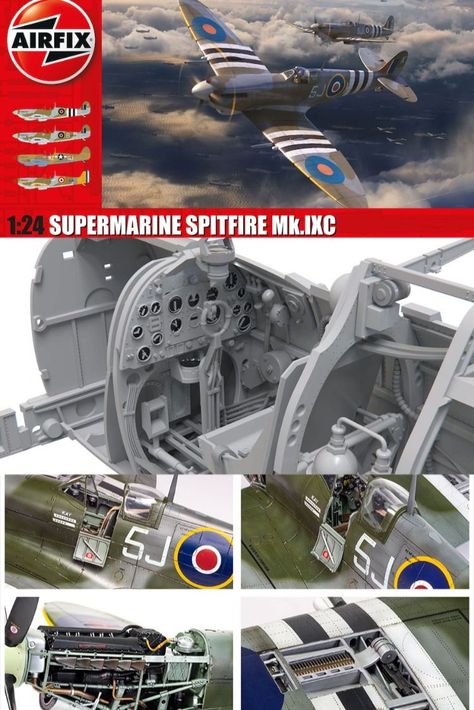 Spitfire Model, Model Kits Hobbies, Airfix Models, Airfix Kits, Supermarine Spitfire, Scale Model Kits, Model Planes, Model Making, Scale Models