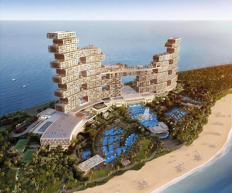 Dubai Atlantis, Royal Atlantis, Residence Architecture, Atlantis Resort, Sky Pool, Open House Plans, Hotel Concept, Job Vacancy, Palm Jumeirah