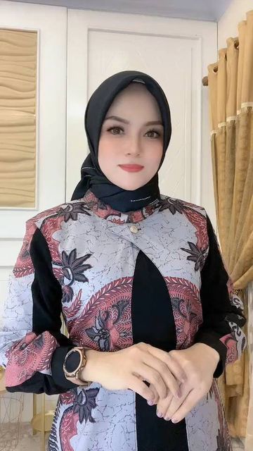 Batik Fashion Modern Atasan, Dress Undangan, Tunik Batik Kombinasi, Blazer Batik, Outer Blazer, Batik Outer, Indonesian Clothing, Model Outer, Mode Batik