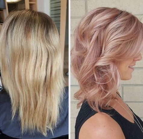 Rose gold blonde Blond Rose, Rose Gold Blonde, Ombré Hair, Makijaż Smokey Eye, Hair Medium, Rose Gold Hair, Hair Color And Cut, Pastel Hair, Cool Hair Color