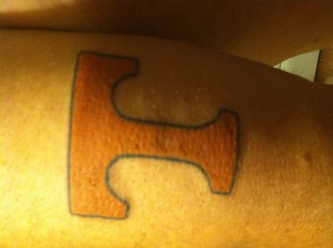 Tennessee VOLS Power T tattoo By Kyle at Body Partz in Cookeville,TN Tennessee Vols Tattoo, Vols Tattoos, Tennessee Tattoos, Tennessee Tattoo Ideas, Tennessee Tattoo, T Tattoo, Cookeville Tn, Tennessee Tristar, Tennessee Walking Horse