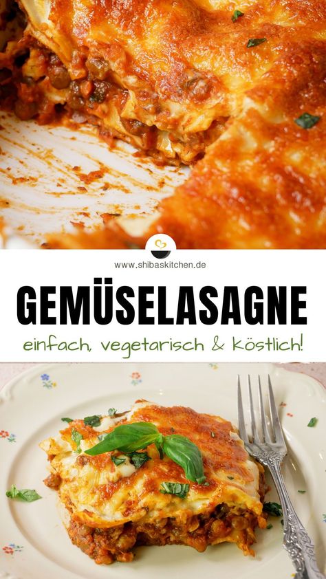 Heute möchte ich ein Rezept für alle Liebhaber von herzhaften vegetarischen Gerichten präsentieren: Meine Gemüselasagne mit braunen Linsen! Diese köstliche Lasagne ist einfach zuzubereitet & super lecker! Viel Spass beim Zubereiten und genießen. Klicke auf das Bild für das komplette Rezept 🧡. Lasagne Recipes Vegetarian, Lasagne Vegan, Veggie Lasagne, Lasagne Recipes, Soul Food, Vegan Vegetarian, Vegetarian Recipes, Meal Prep, Food And Drink