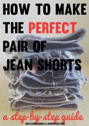 Jean Shorts Tutorial, Making Jean Shorts, Diy Jean Shorts, Diy Distressed Jeans, Refashion Jeans, Cut Jean Shorts, How To Make Jeans, Diy Clothes Refashion, Diy Jeans