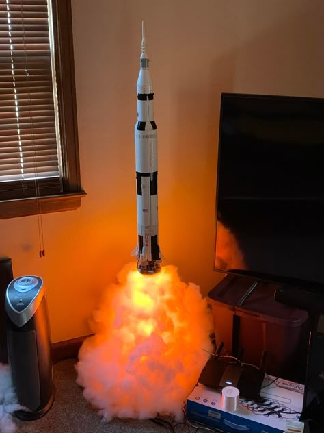 Lego Saturn V, Apollo Rocket, Space Saturn, Saturn V Rocket, Rocket Lamp, Saturn V, Planetary Science, Space Rocket, Projector Lamp