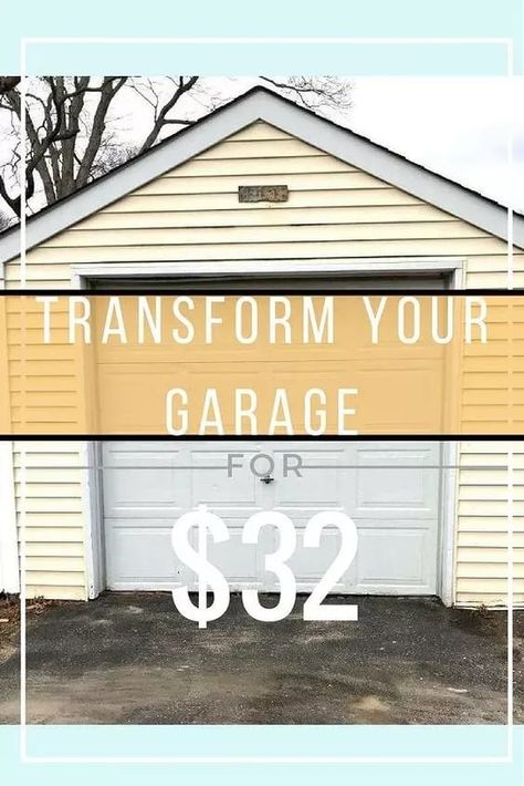 Dramatically transform your garage door—in just 2 hours and on a budget. garage | diy garage | diy home decor | garage door | makoever | garage makeover Projects Design Ideas, Tips And Tricks For Life, Family Gardening, Door Makeover Diy, Diy Household Tips, Garage Diy, Garage Door Makeover, Faux Window, Diy Garage Door