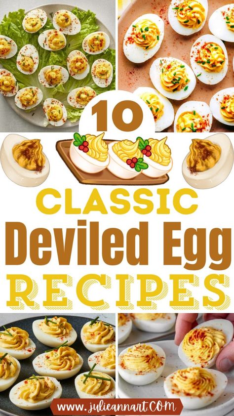 Classic Deviled Egg Recipes Dijon Deviled Eggs, Recipes For Deviled Eggs, Creamy Deviled Eggs Recipe, Best Deviled Eggs Recipe Pioneer Woman, Egg Dishes Plating, Deviled Egg Recipes Best, Christmas Deviled Eggs Recipe Best, Deviled Egg Recipes Unique, Deviled Ham Recipes