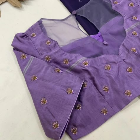 Dm@9640490158 Designer zardosi maggam work blouse Fabric: Halfpattu Dispatch: 3days Price : 1000unstiched . 1550stitched Colours and sizes can be customised accordingly Maggam Work Blouse Designs Simple Short Hands, Very Simple Maggam Work Designs, Very Simple Maggam Works, Baby Pink Maggam Work Blouses, Only Neck Maggam Work, Ghagra Design, Normal Blouse, Casual Blouse Designs, Maggam Designs