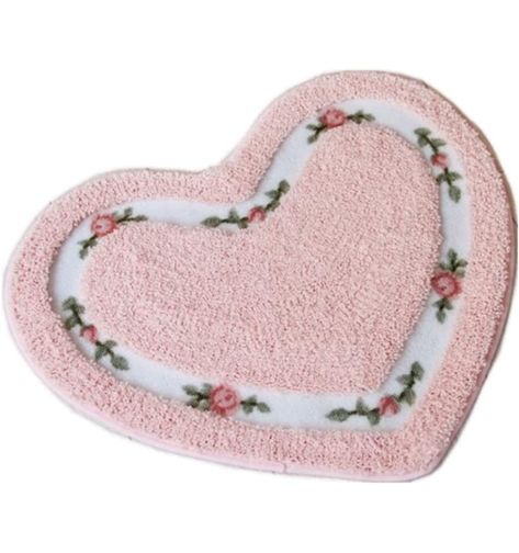 Heart Tub, Pink Bathroom Rugs, Bathroom Floor Mats, Toilet Rug, Bathroom Bath Mats, Bathroom Floor Mat, Romantic Colors, Cute Lazy Outfits, Pink Bathroom