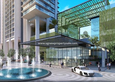 Iskandar Residences @ Medini | Singapore New Properties Sale Condominium Entrance, Municipal Hall, Porte Cochere, Hotel Entrance, Mix Use Building, Architecture Concept Drawings, Hospital Design, Entrance Design, Porch Design