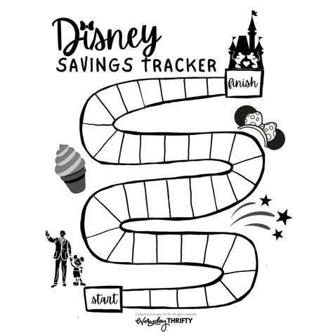 How to Save for Disney World in 2024: 20+ Lesser Known Ways - Everyday Thrifty Disneyland Savings Tracker, Disney Savings Tracker Printable Free, Disney Savings Tracker, Save For Disney, Disney Savings, Savings Chart, Trip To Disney World, Vacation Savings, Saving Challenges