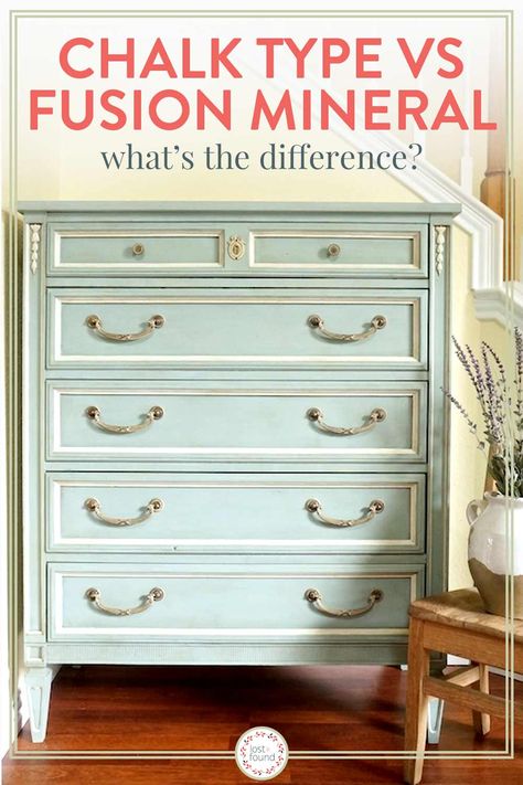 What is the difference between Fusion Mineral Paint and Chalk-type paints? This post breaks it all down for you! #chalkpaint #fusionmineralpaint Mineral Paint Vs Chalk Paint, Fusion Mineral Paint French Eggshell, Distressed Furniture Painting, Antique Booth Displays, Furniture Painting Tips, Living Room Decor On A Budget, Paint Palettes, Transforming Furniture, Fusion Paint