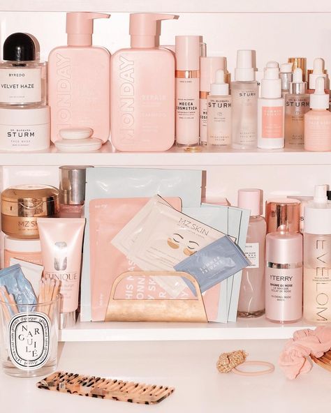 MONDAY Haircare on Instagram: “Our little pink bottles love hanging out with your skincare favs! Got a shelfie snap of your own? We'd love to see it - share to our DM…” Monday Shampoo, Monday Haircare, Drugstore Shampoo, Pink Bottle, Glamour Beauty, Hydrate Hair, Coily Hair, Hair Thickening, Coarse Hair