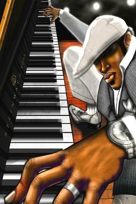 Piano Artwork, Frank Morrison Art, Jazz Artwork, Jazz Music Art, Music Art Painting, Art Piano, Jazz Painting, Steinway Piano, Musician Art