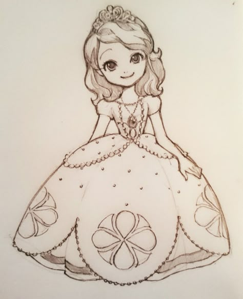 Princess Sofia Sophia The First Drawing, Sofia The First Drawing Easy, Sofia The First Drawing, Princess Sofia Cartoon, Sofia Drawing, Sofia Cartoon, Sofia The First Cartoon, Sofia Art, Princess Sketches