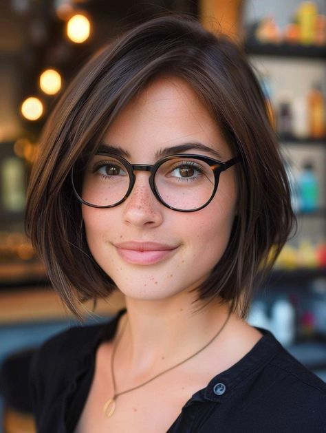 Hair Parts For Widows Peak Women, Chin Length Hair Square Face, Bobs For Long Faces, Chin Length Choppy Bob, Chin Length Fine Hair, French Bob With Glasses, Chin Length Haircuts For Thick Hair, Chin Length Bob With Curtain Bangs, Bob Hairstyles With Glasses