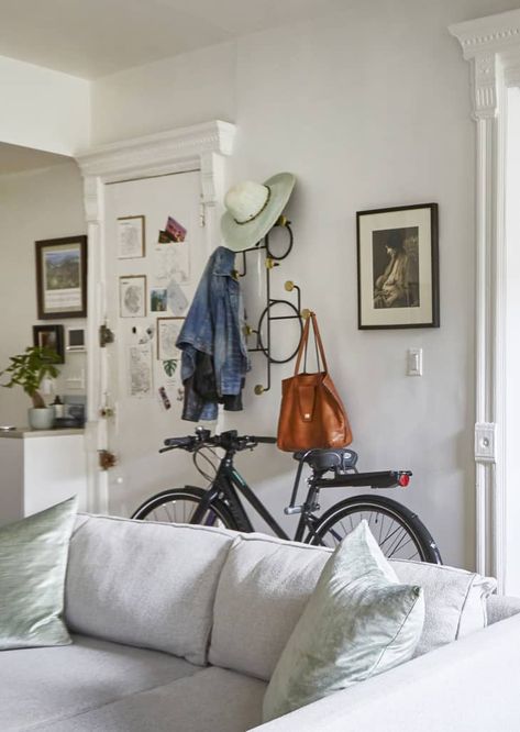 Small Apartment Tour, Paris Apartment Interiors, Small House Tour, Harlem Apartment, Apartment Therapy Small Spaces, Couch Storage, Turquoise Tile, Studio Apartment Living, Apartment Tour