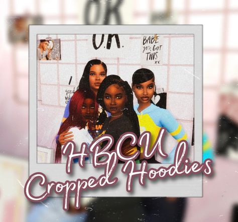 HBCU Cropped Hoodies | Princess Maiaveli on Patreon Sims 4 Hbcu, Hoodies Brown, Cc Eyes, Sims 4 Cc Eyes, Cc Folder, Cc Clothes, Sims 4 Clutter, Free Sims 4, The Sims 4 Packs