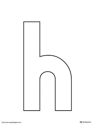 Lowercase Letter H Template Printable Worksheet.The Lowercase Letter H Template is an ultra useful, all-purpose letter template designed for use in a variety of crafts and activities to complement your alphabet studies. H Alphabet Design, Letter H Template, Letter H Printables Free, H Letter, Letter H, Bubble Letters Lowercase, Letter H Activities For Preschool, Letter H Crafts, Letter H Activities