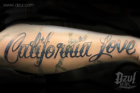 Cali Love Tattoo California Tattoo Forearm Script Tattoo Forearm California Love Tattoo by Jacob at DZUL.COM California Love Tattoo, Forearm Script Tattoo, Love Tattoo Designs, California Tattoo, Cherub Tattoo, Script Tattoo, Tattoo Forearm, Love Tattoo, Tattoo Script