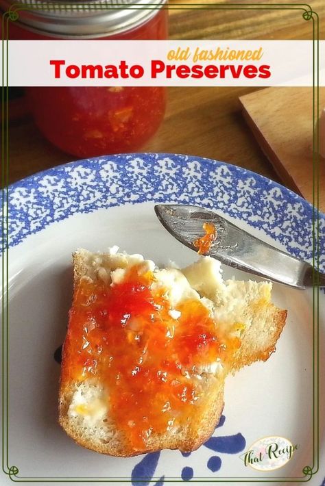 Tomato Preserves Recipe, Tomato Preserves, Canning Jams, Easy Jam Recipe, Tomato Hornworm, Tomato Jam Recipe, Preserving Tomatoes, Easy Jam, Healthy Bars