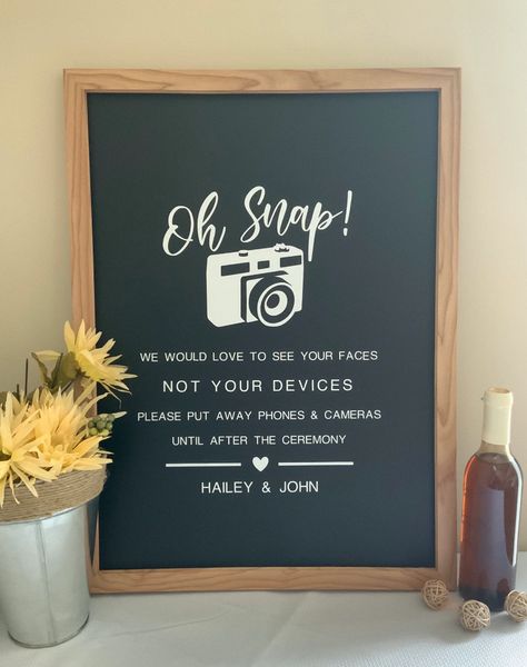 Unplugged Ceremony Sign No Phone Wedding Sign No Camera | Etsy Ireland Wedding Cell Phone Sign, No Phone Wedding, No Cell Phone Sign, Wedding Entrance Sign, Unplugged Ceremony Sign, Signage Wedding, Unplugged Wedding Sign, Unplugged Ceremony, No Phone