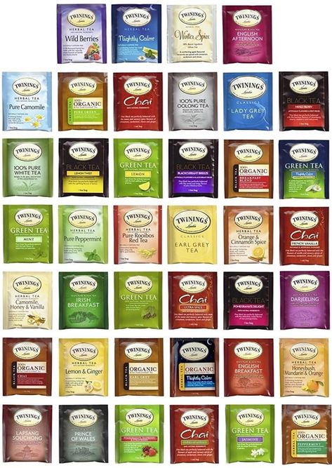 Promising review: "This is a wonderful assortment of teas: an array of black, green, herbal, and organic black teas are included, with not a single duplicate. Plus, this set comes with 10 honey sticks, and I haven't seen many of these flavors in the store." —Maksmom Get a pack of 40 assorted tea bag flavors from Amazon for $16.95. Lady Grey Tea, Tea Latte Recipe, Twinings Tea, Tea Varieties, Apple Tea, Honey Sticks, Tea Sampler, Organic Green Tea, Get Well Soon Gifts