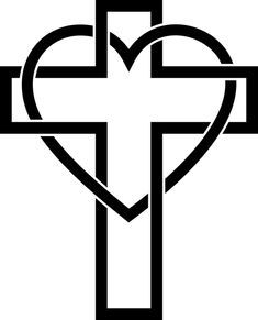 Cross, Jesus, Heart, Catholic, Christ, Christian Silent Boy, Diy Vinyl Projects, Cross Drawing, Cross Pictures, Illustration Tattoo, God Love, Heart Outline, Diy Tattoo, Christian Symbols