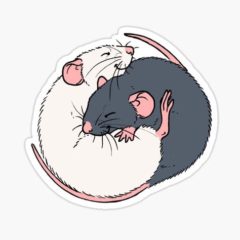 Rat Tattoo, Avatar Poster, Cute Rats, Decorate Notebook, Unique Sticker, Russian Blue, Stickers For Sale, Small Canvas, White Stickers