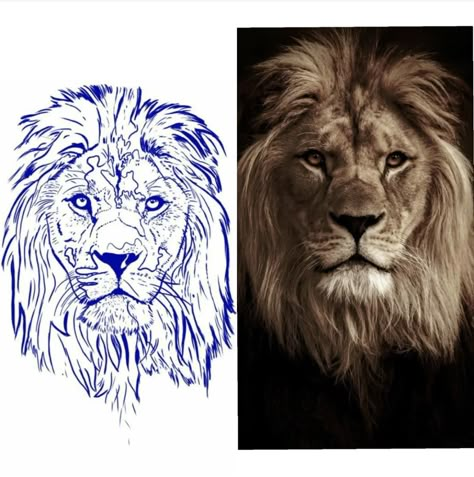 Jesus Tattoo Sleeve, Lion Stencil, Evil Mermaids, Lion Art Tattoo, Pitbull Tattoo, Lion Sketch, Lion Head Tattoos, Skull Coloring Pages, Lion Tattoo Design