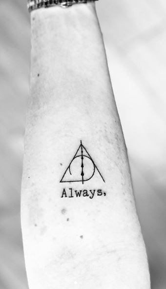 300+ Unique Harry Potter Tattoos and Ideas – The Ultimate Collection - Tattoo Me Now | Harry potter tattoo small, Harry potter tattoos, Tiny harry potter tattoos Deathly Hallows Always Tattoo, Harry Potter Deathly Hallows Tattoo, Always Harry Potter Tattoo, Tiny Harry Potter Tattoos, Slytherin Tattoo, Hallows Tattoo, Tattoo Harry Potter, Always Tattoo, Harry Tattoos