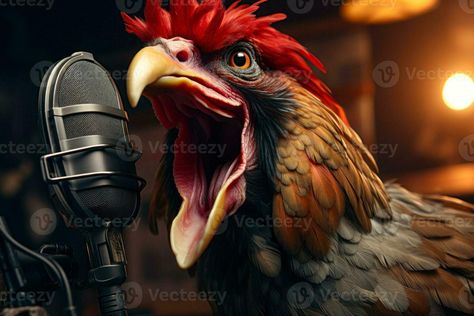 rooster screaming into the microphone generative ai The Rooster, Diy Dog, Cityscape Photos, Logo Banners, Presentation Slides, Nature Backgrounds, Heart With Arrow, Marketing Design, Custom Illustration