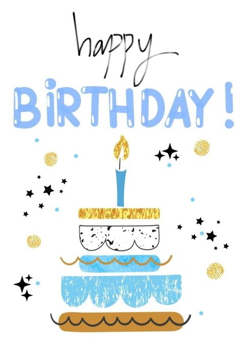 Bday Images, Birthday Ecard, Happy Birthday Illustration, Jennifer Maker, Happy Birthdays, Happy Birthday Boy, Birthday Wishes For Brother, Happy Birthday Art, Birthday Reminder