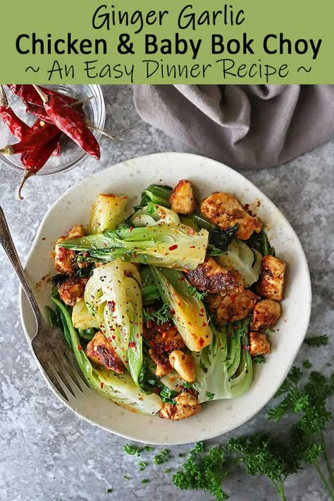 Boc Choy Chicken, Chicken And Baby Book Choy, Chicken Bokchoy Stirfry Keto, Chicken & Bokchoy, Baby Bokchoy Asian, Chicken Bokchoy Stirfry With Noodles, Recipe Bokchoy Stirfry, Chicken Rice Bokchoy, Bokchoy Stirfry Chicken