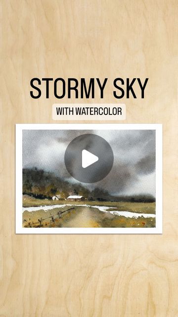 Dani (Daria) on Instagram: "Painting stormy sky with watercolor process🌪️  To paint gloomy skies, it is always important to tackle paint consistency, in order to achieve richer tones.  I really love the way this simple tiny painting turned out💙  .  .  .  .  #watercolortutorial #watercolortips #watercolorforbeginners #watercolorlandscape #watercolorhowto #watercolortutorialvideo #watercolortechnique #howtopaint #landscapetutorial #watercolorblog #watercolorstepbystep #watercolorpainting #watercolorartist #watercolorprocess #watercolortimelapse #timelapseart #watercolordaily" Watercolor Sky Tutorial, Watercolor Process, Cape Tutorial, Stormy Skies, Watercolor Blog, Step By Step Watercolor, Watercolor Beginner, Stormy Sky, Instagram Painting