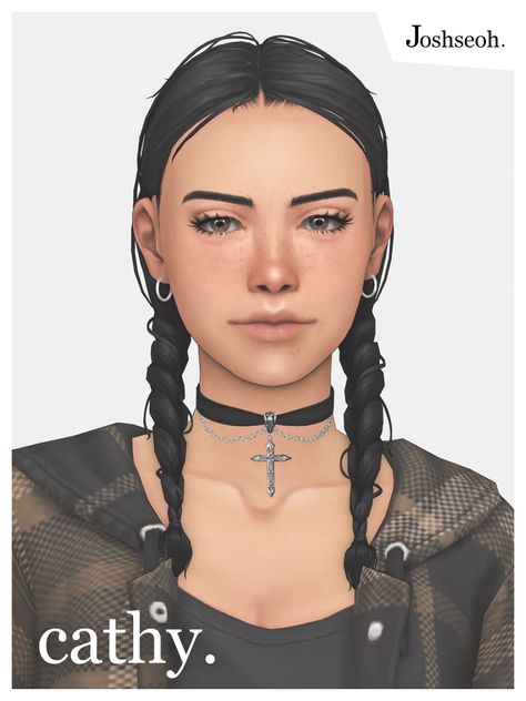 Sims 4 Braids, 4 Braids, Pelo Sims, Sims 4 Mm Cc, Sims 4 Cc Folder, Sims Games, Normal Map, Sims 4 Characters, Sims 4 Mm