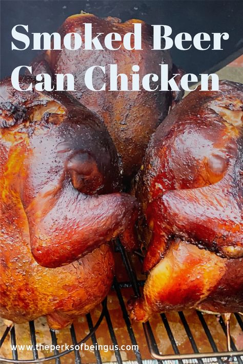 Smoked Beer Can Chicken Electric Smoker, Beer But Chicken On The Grill, Beer Can Chicken On The Grill, Beer Can Chicken In Smoker, Smoked Beer Can Chicken, Rotisserie Chicken Seasoning, Bbq Foods, Smoked Whole Chicken, Smoker Ideas