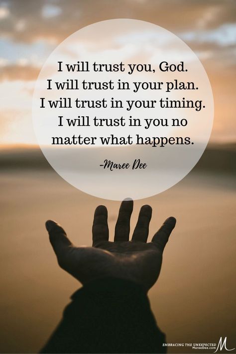 Go ahead and say this aloud - “I will trust you, God.” “I will trust in your⁣plan.” “I will trust in your timing.” “I will trust you, no matter what happens.”⁣   Photo by Billy Pasco on Unsplash #embracingtheunexpected #mareedee #LifeintheUnknown #Embracing30DaysofUncertainty #trust Trust God Quotes, Trust Gods Plan, Trust Quotes, Trusting God, Trust You, Prayer Scriptures, In God We Trust, Christian Quotes Inspirational, The Unexpected