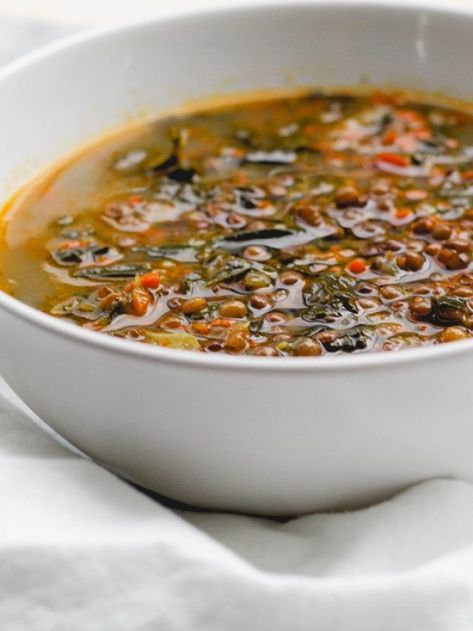 International Soups, Thm Soup, Lentil Soup Recipe Healthy, Italian Lentil Soup Recipe, Italian Lentil Soup, Healthy Lentil Soup, Soup Italian, Vegetarian Lentil Soup, Canned Lentils