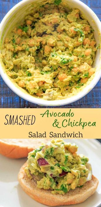 Avocado Chickpea, Sandwich Vegetarian, Chickpea Salad Sandwich, Vegan Ideas, Smashed Avocado, Watermelon Sugar, Chickpea Recipes, Salad Sandwich, Chickpea Salad